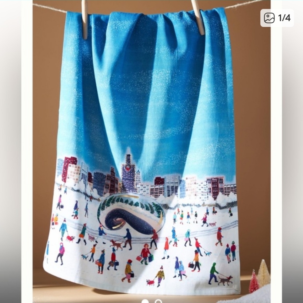 Chicago Holiday In The City Anthropologie Dish Towel